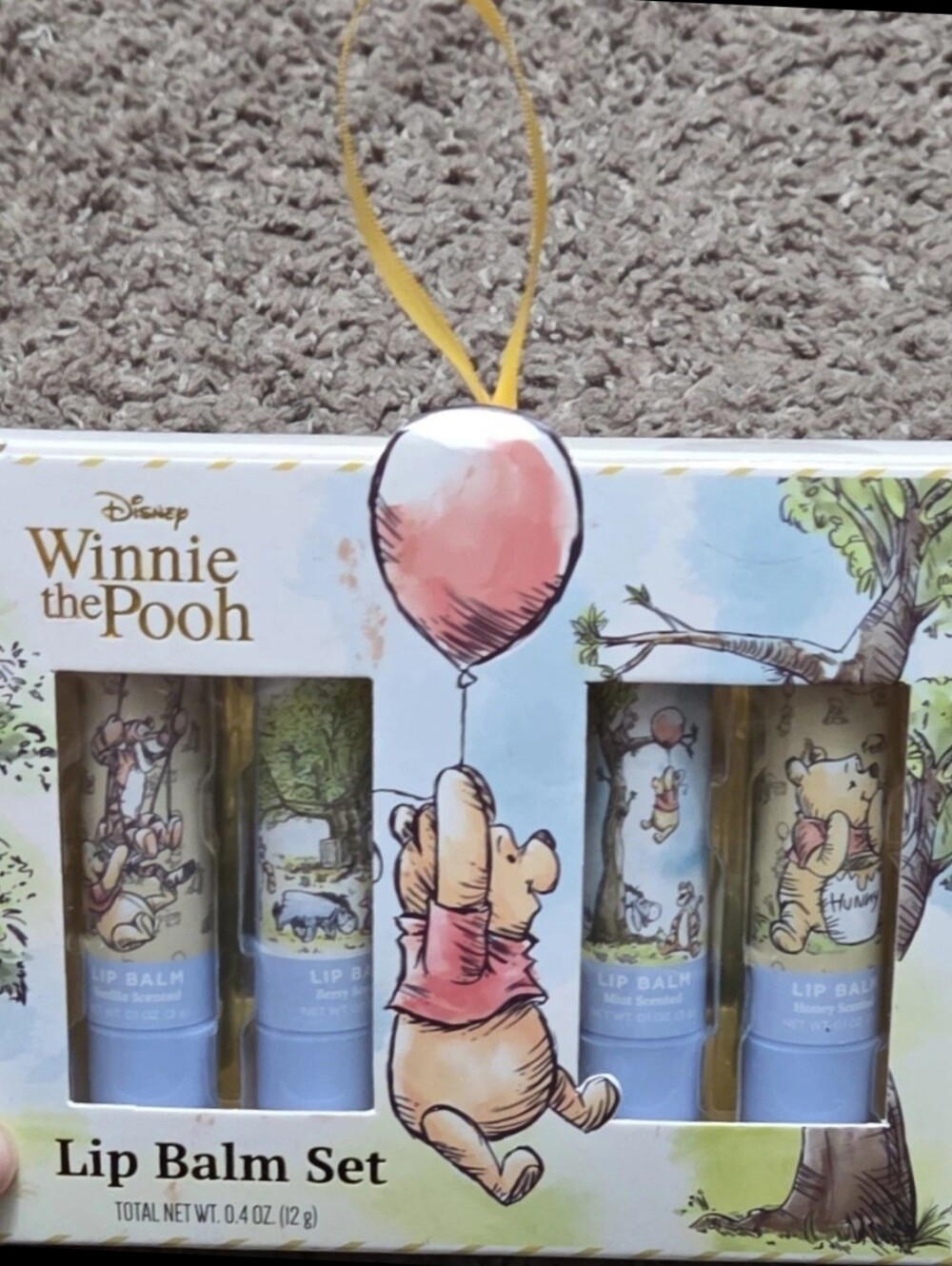 NWT Disney Winnie the Pooh 4-Pack Scented Lip Balm Set